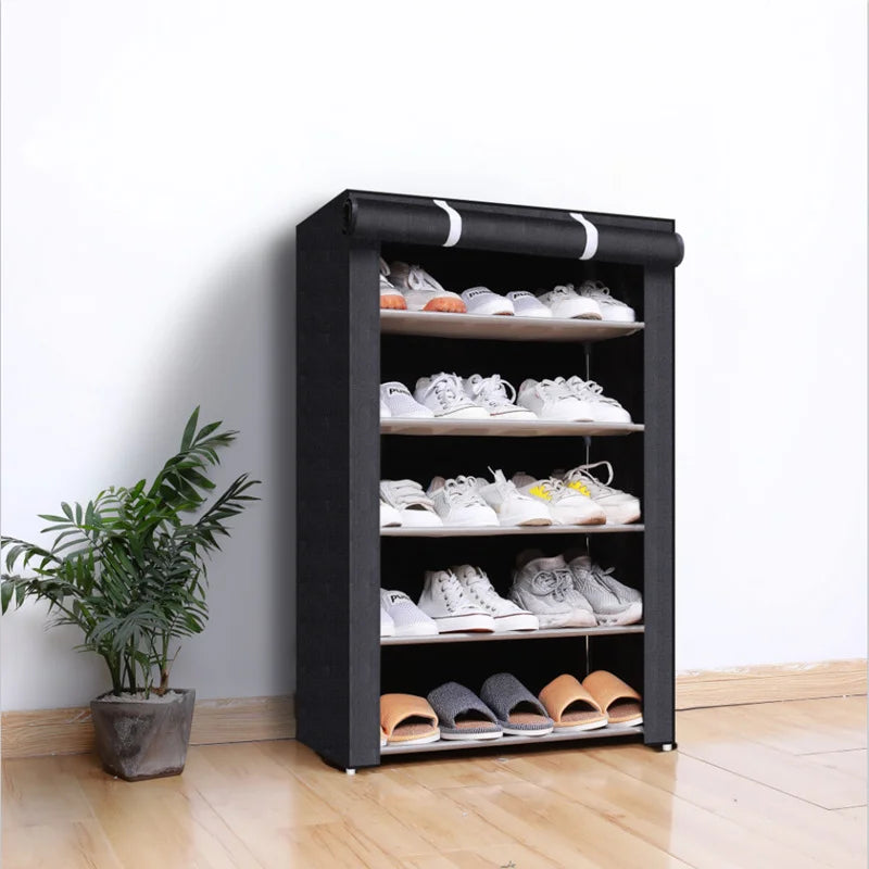 Simple shoe rack with dustproof storage, multi-tier shoe cabinet, dormitory entrance storage stand