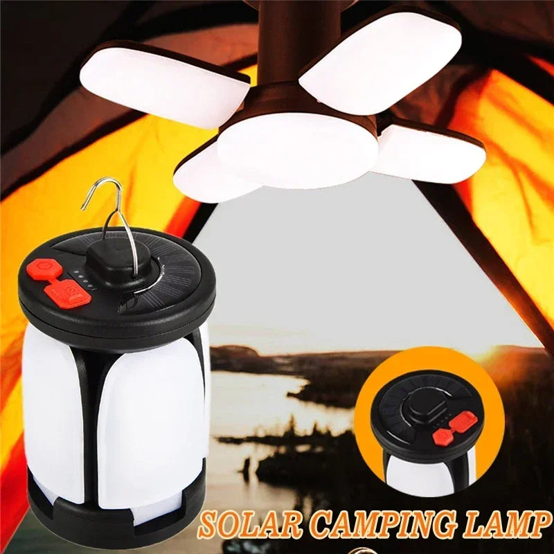 Outdoor Lighting LED Leaf Camping Lamp Hung Emergency Solar USB