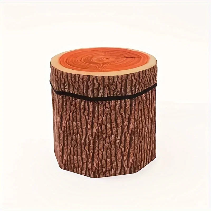 Tree Stump Folding Storage Ottoman