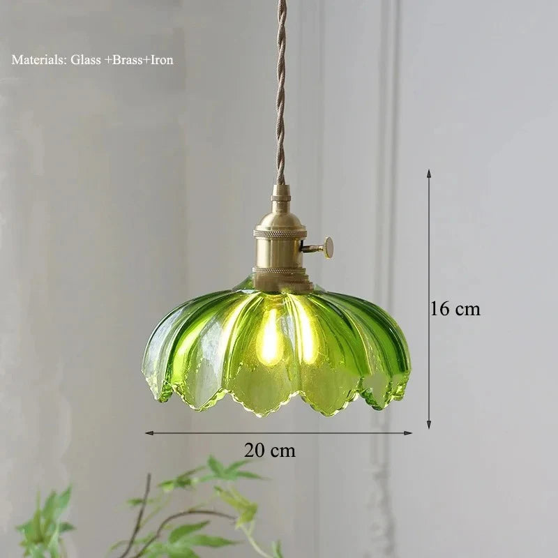Nordic Green Glass Pendant Light