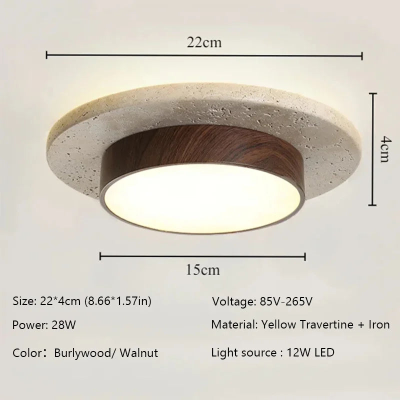 Wabi Sabi Stone Ceiling Light