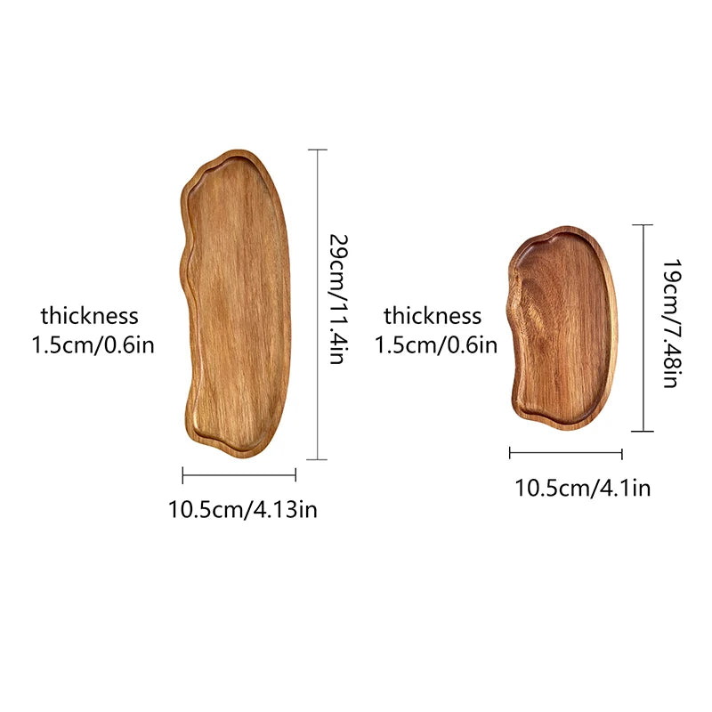 Wooden Serving Trays Oval Wood Tray Platters for Serving