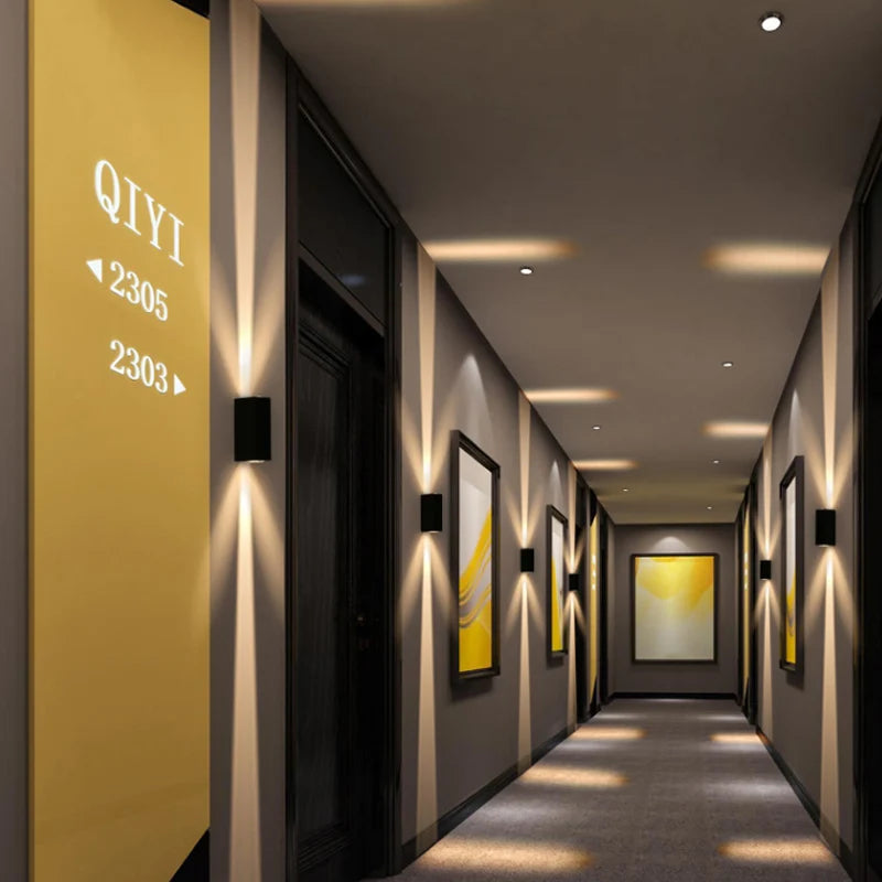 Silver Aluminum COB Outdoor Wall Light