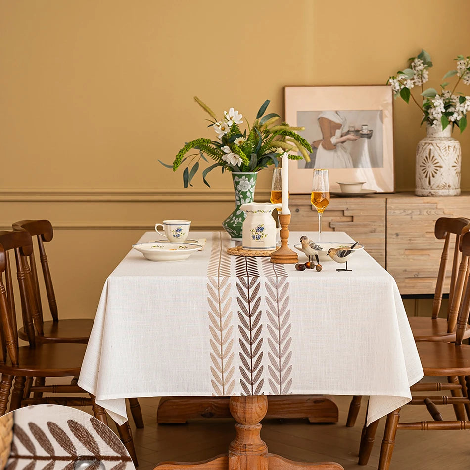 Nordic Style Tassels Cotton Linen Tablecloth,Modern Simplicity