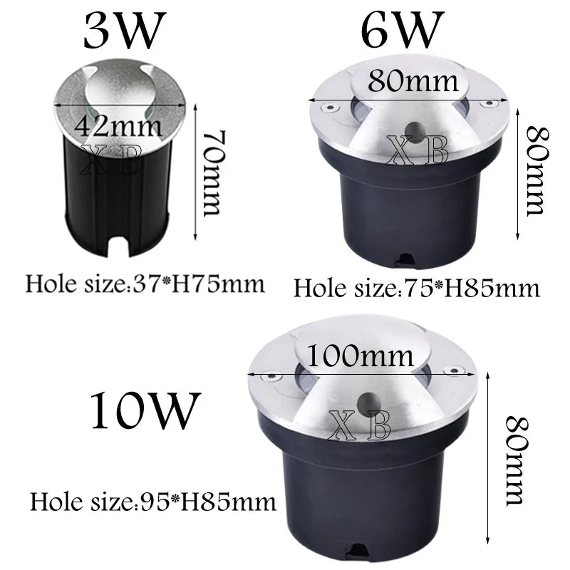Outdoor Lighting 10W 6W 3W Garden Yard Step Stairs Floor Deck LED