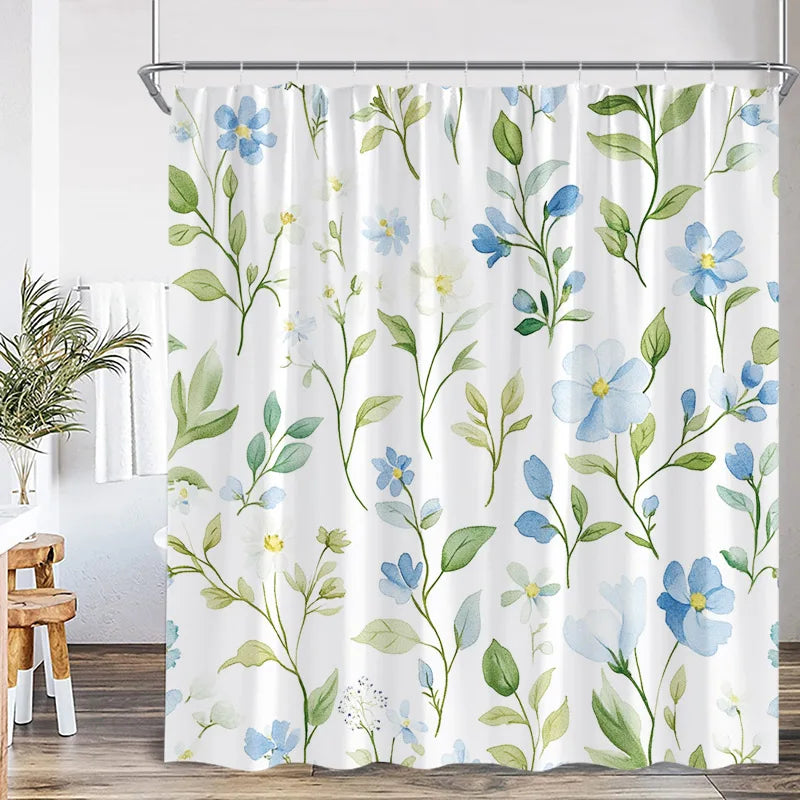 Watercolour Botanical Shower Curtain