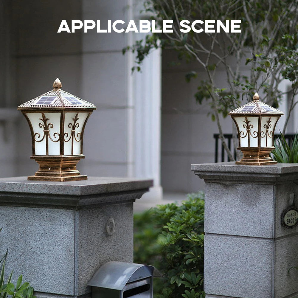 3-Color Adjustable Waterproof Outdoor Solar Lamp with Remote Control -