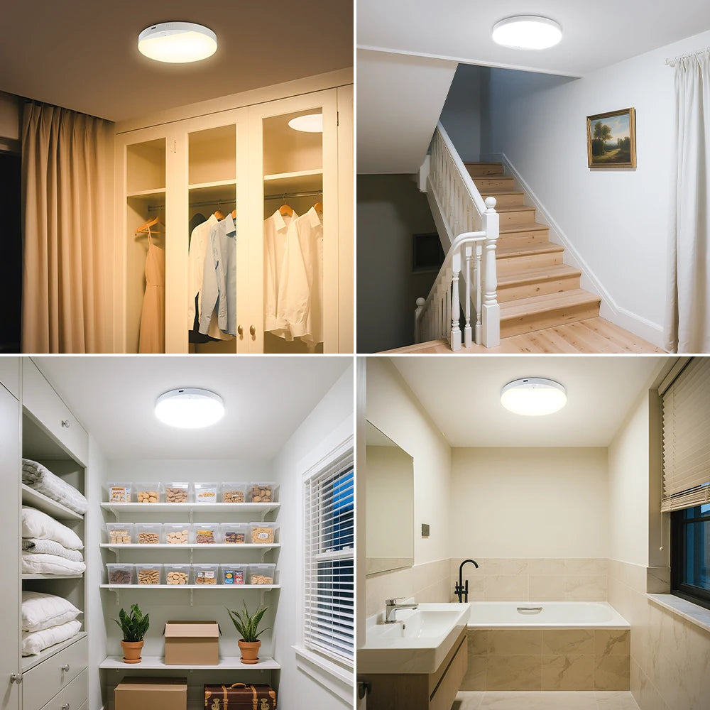 8W Rechargeable Motion Sensor Ceiling Light with Remote 5000mAh battery