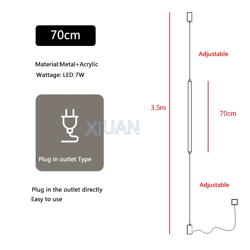 Italian Line Acrylic Floor Lamp