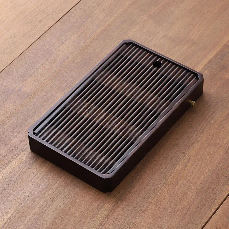 Chinese Natural Bamboo Tea Tray Rectangular Tea Tray Water