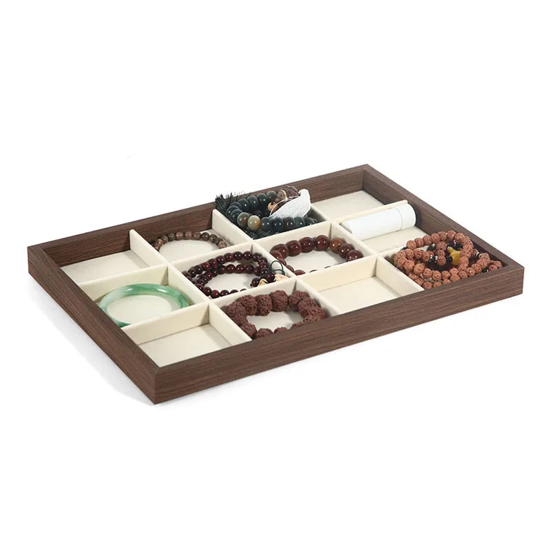 Walnut Jewellery Display Organiser Tray