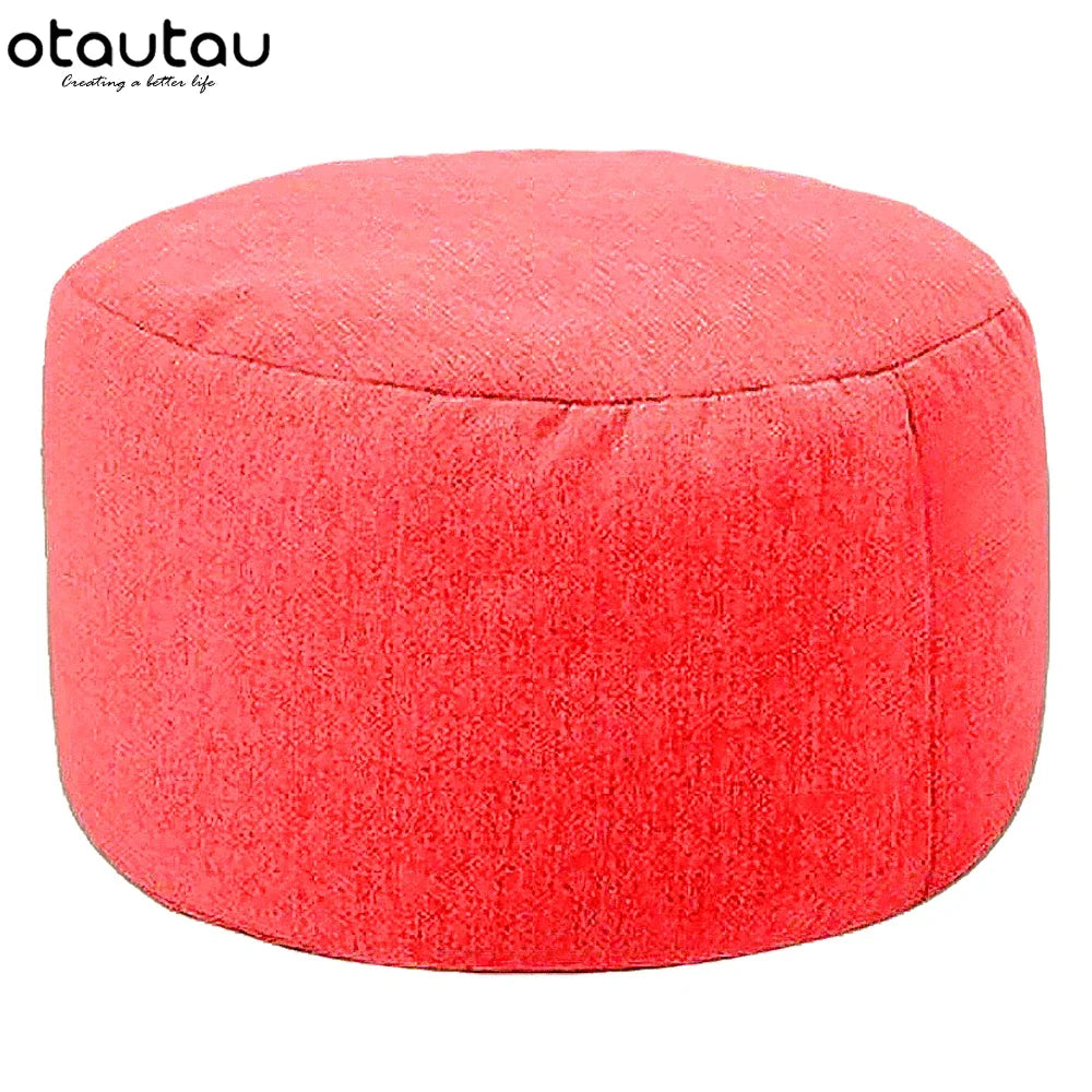 Linen Bean Bag Pouf