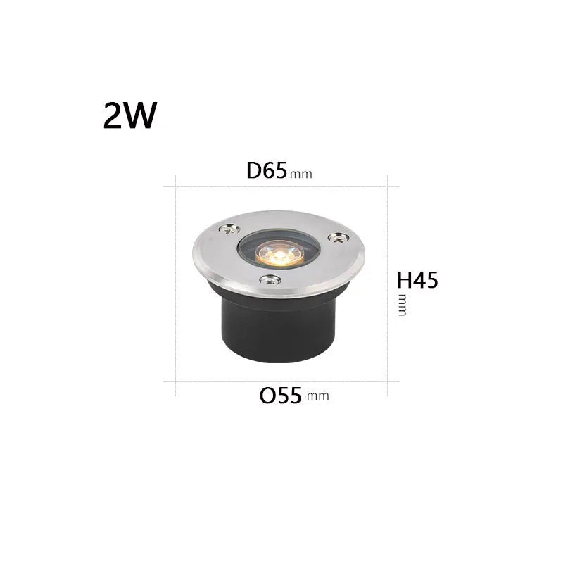 Round Recessed Garden Ground Light