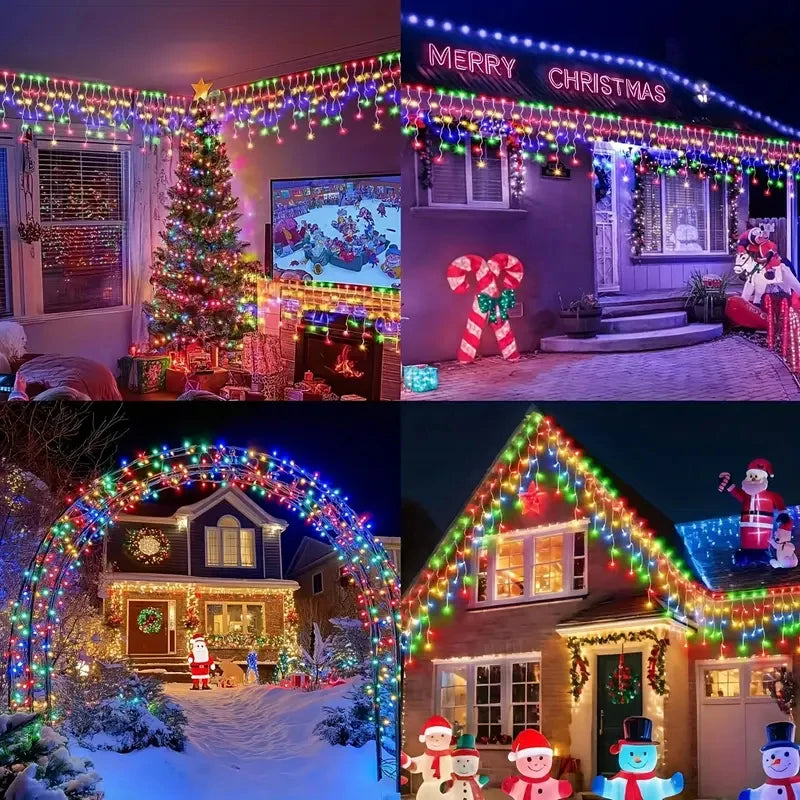 Solar Icicle Fairy Lights