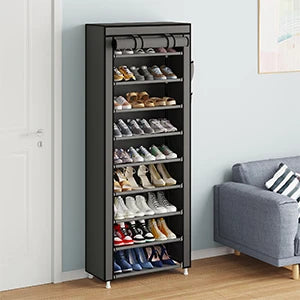 Simple shoe rack with dustproof storage, multi-tier shoe cabinet, dormitory entrance storage stand