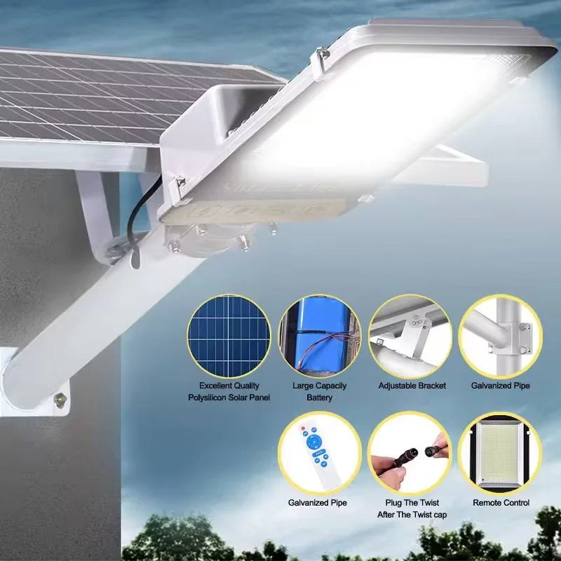 Aluminum 8000mah High Power Solar Light Outdoor Solar Street Light