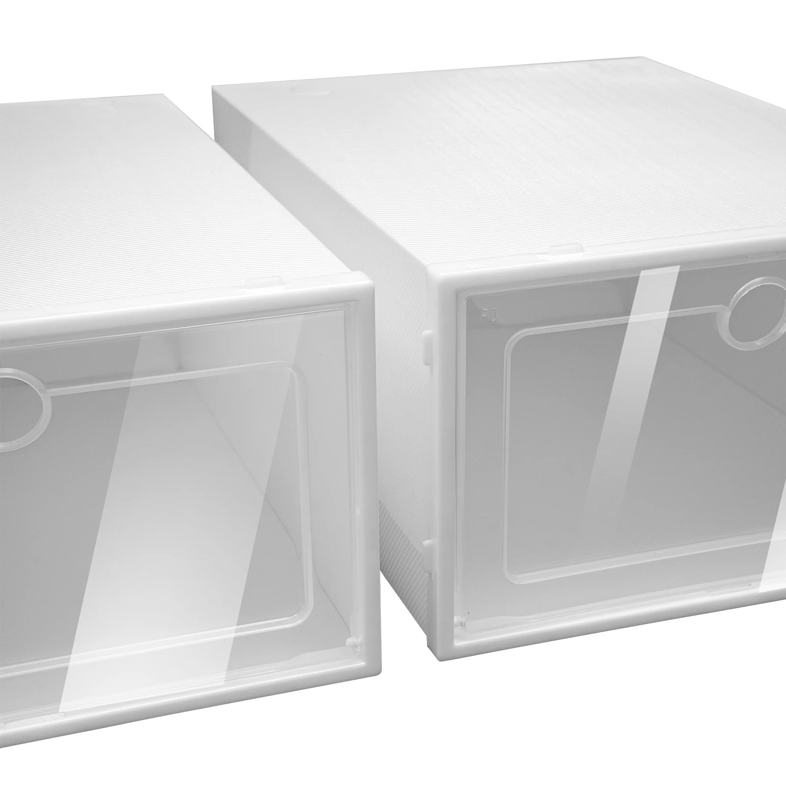 20PCS/24PCS Foldable Flip Shoe Boxes Set Shoe Rack Stackable Storage Container Plastic Clear Shoe Case Home Organizer 33*23*14cm