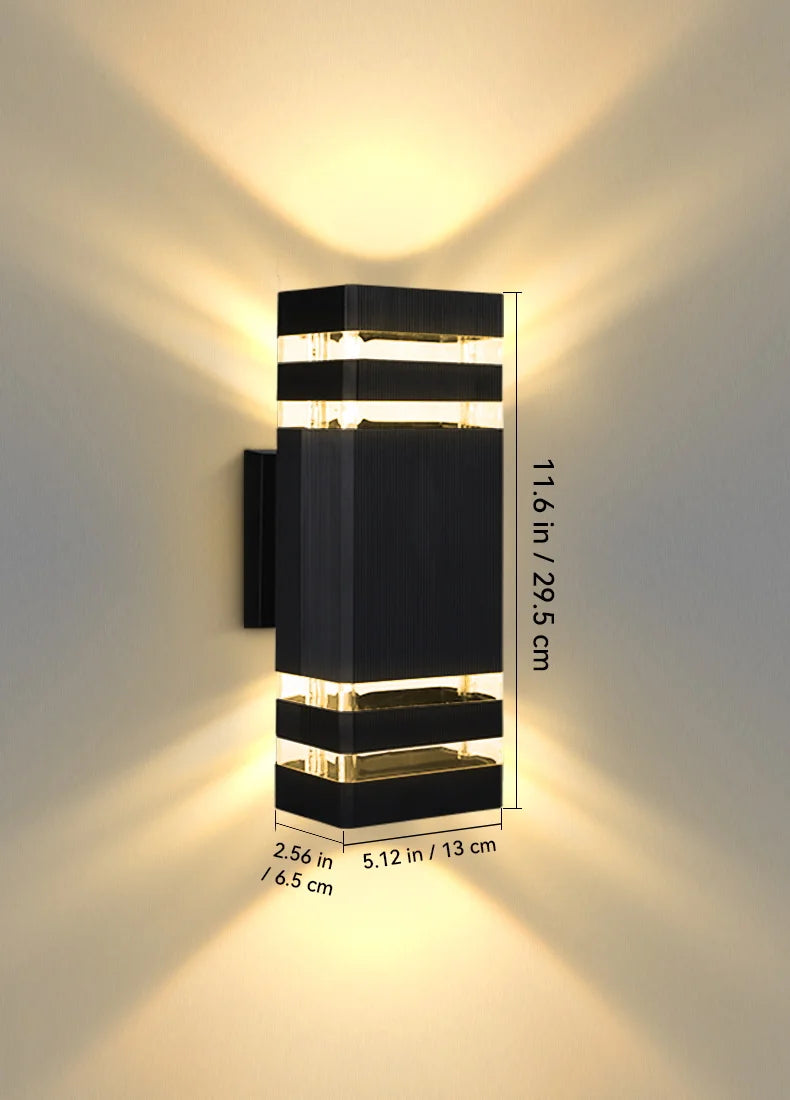 E27 Outdoor Up And Down Wall Sconce
