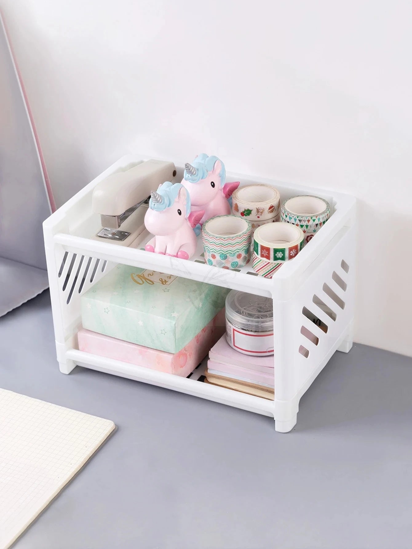 Multi Tier Desktop Storage Rack