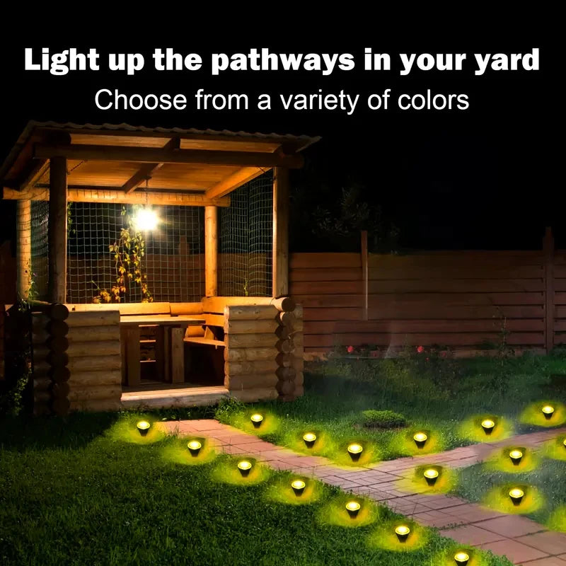 Solar LED Garden Pathway Light 15/30LEDS 8 Modes Outdoor Waterproof