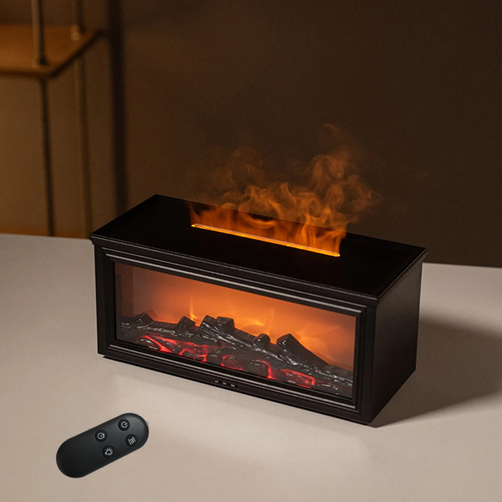 Eseential Oil Diffuser, Fireplace Flame Oil Diffuser - Aromatherapy