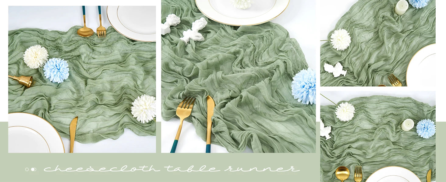 Boho Gauze Table Runners Set of 10