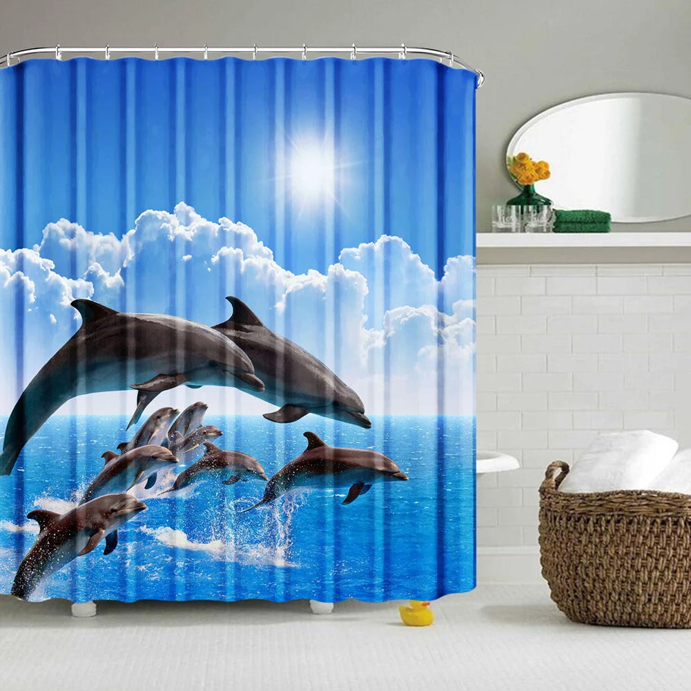 Dolphin Ocean Shower Curtain