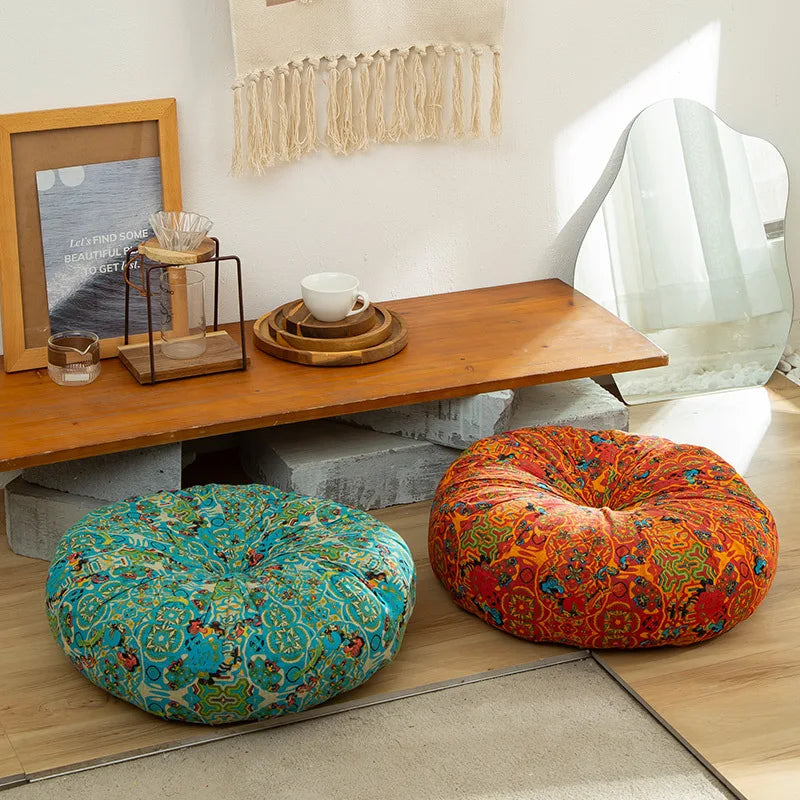 Boho Velvet Tufted Floor Cushion