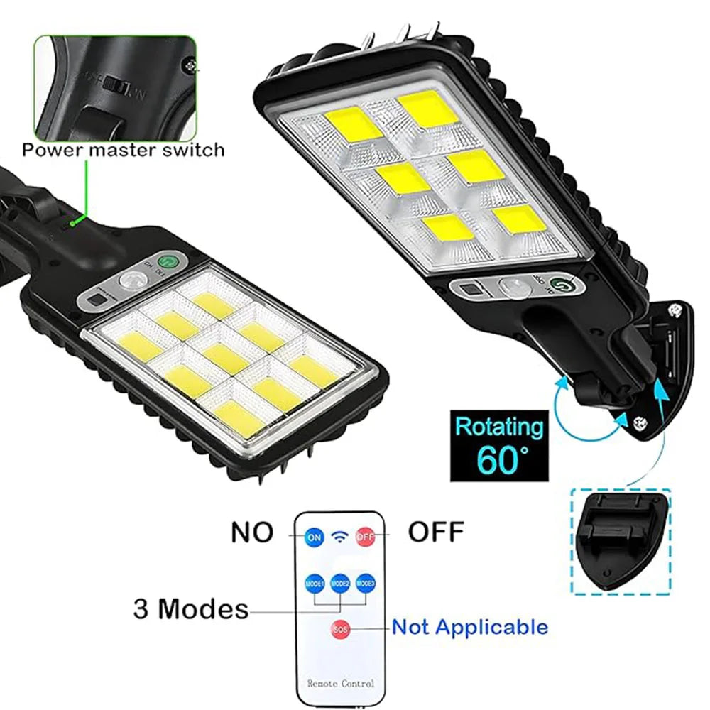 108 LED Solar Motion Wall Light
