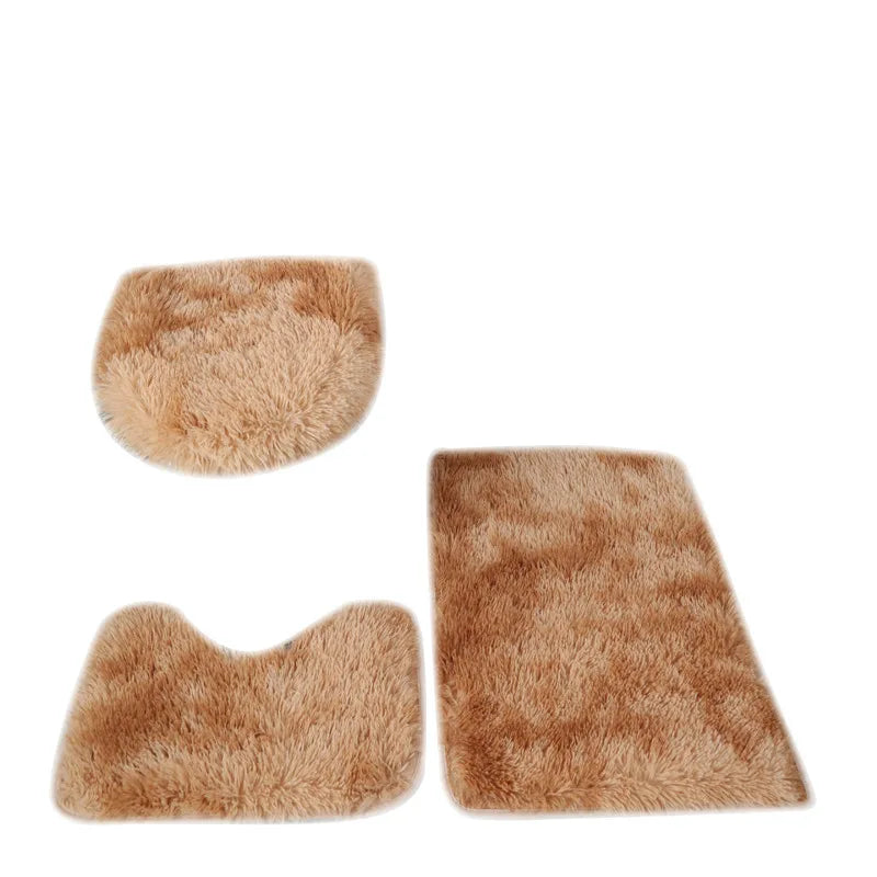 Toilet Seat Cover 3Pcs Set Bath Mat Shower Room Floor Rug