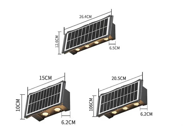 Up & Down Solar Wall Light