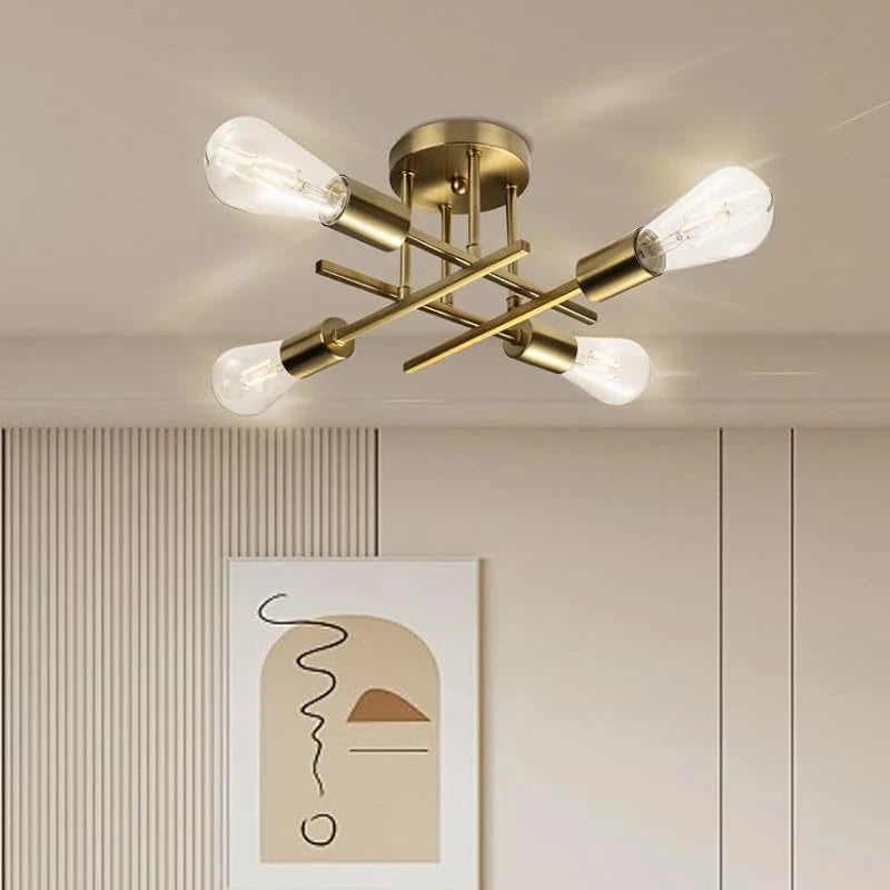 Nordic Semi Recessed Bedroom Chandelier