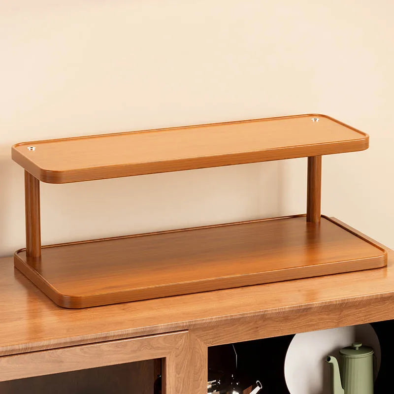 Wooden Tea Room Storage Rack