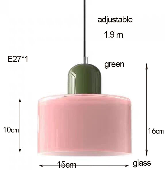 Two Tone Glass Pendant Light