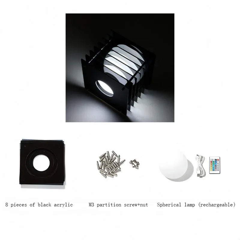 Acrylic Layered Moon Lamp