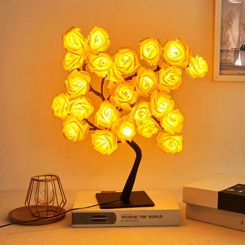 LED Rose Leaf Tree Lamp
