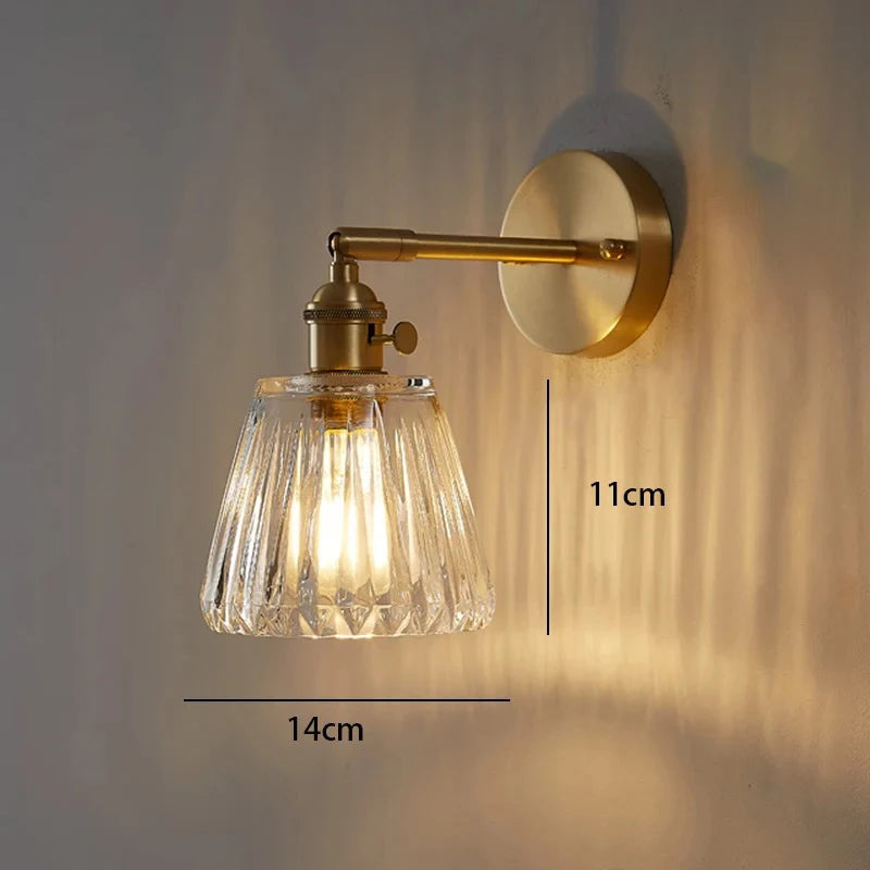 Retro Rope Glass Shade Wall Sconce