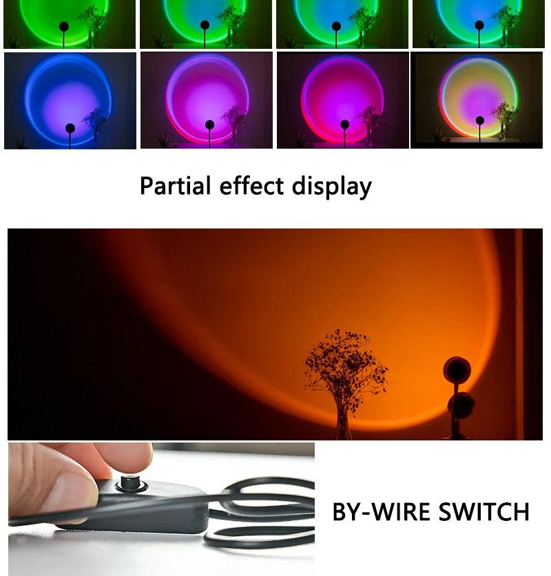 LED Sunset USB Party Projector