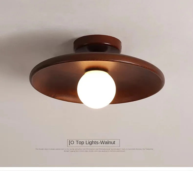 Walnut Wood G9 Ceiling Light