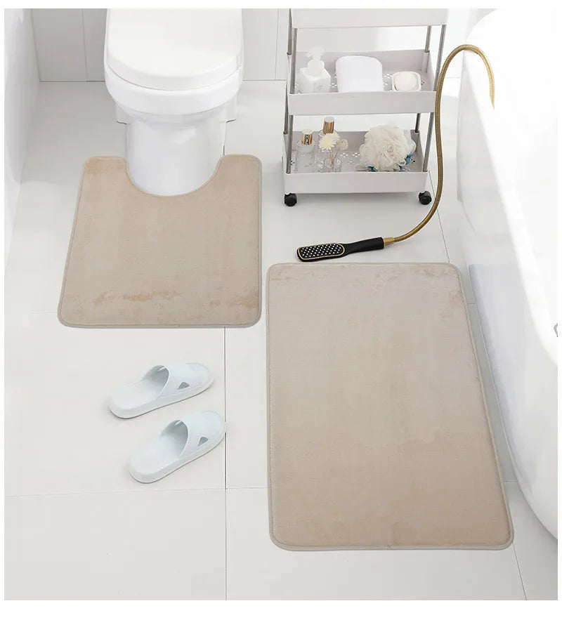 Three Piece Toilet, Bath Floor Mat, Shower Mat, Bath Absorbent Mat, Non