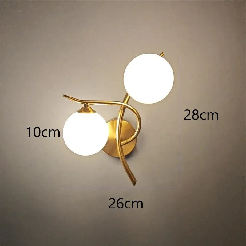 Twin Globe Iron Wall Lamp