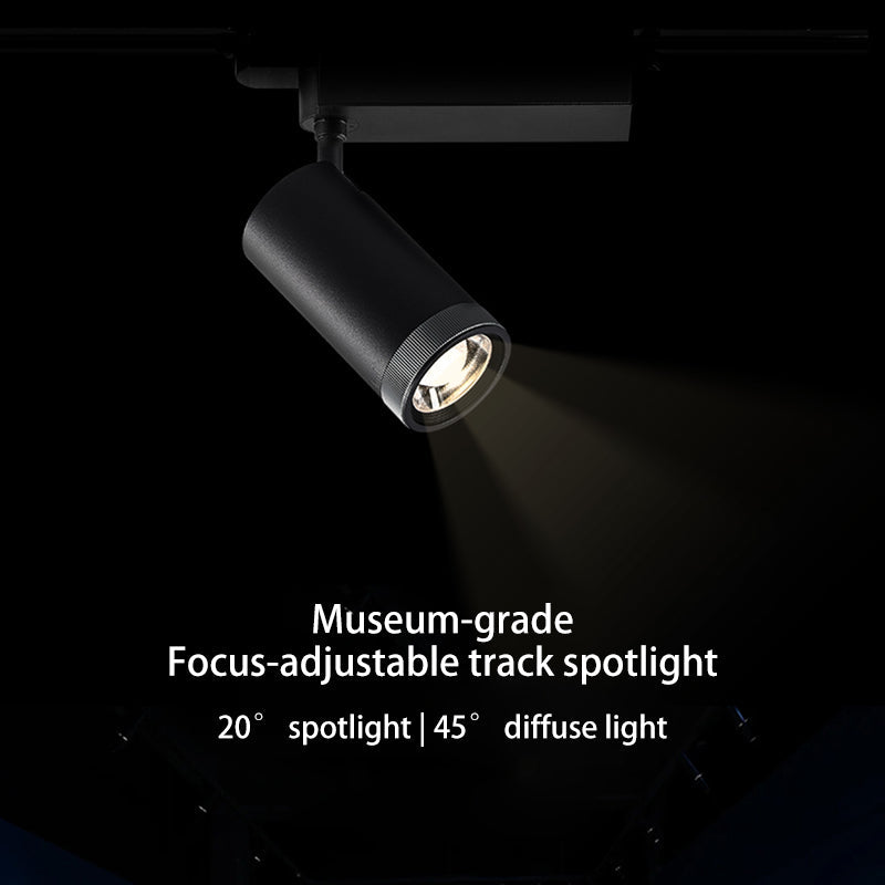Adjustable Aluminum Zoomable LED Track Spotlight - Industrial Cylinder
