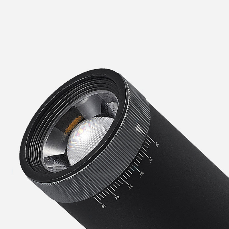 Adjustable Aluminum Zoomable LED Track Spotlight - Industrial Cylinder
