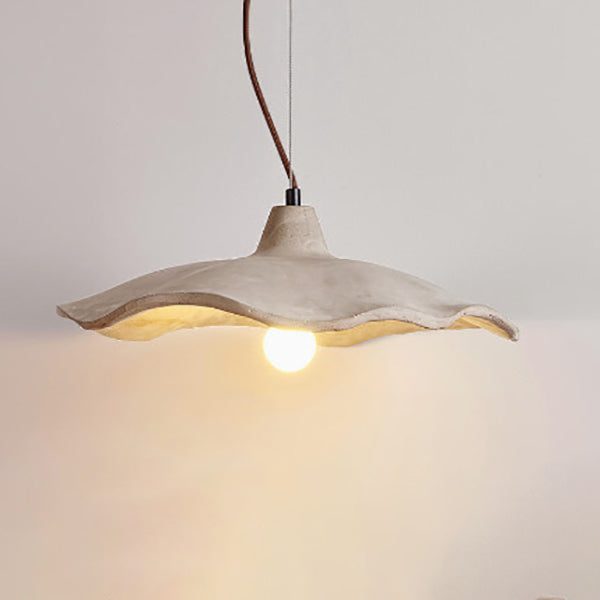 Japanese Vintage Flower Shape Lampshade Cement 1/2/3-Light Island Light Chandelier