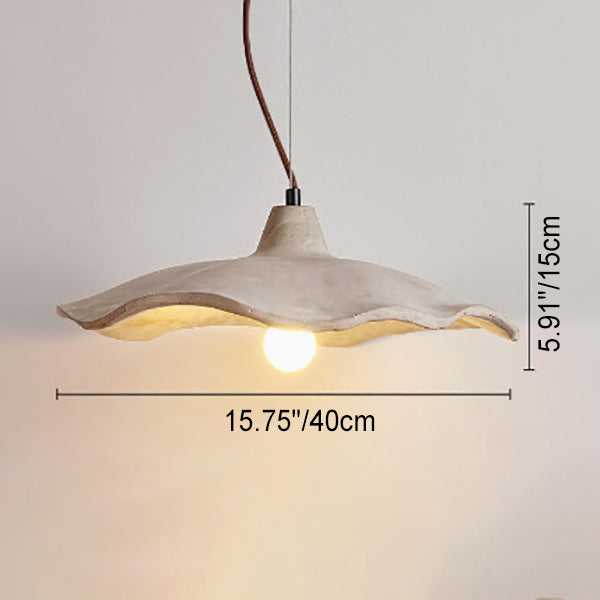 Japanese Vintage Flower Shape Lampshade Cement 1/2/3-Light Island Light Chandelier
