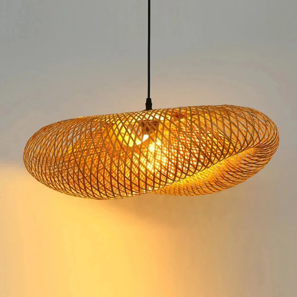 Handwoven Bamboo Pendant Light