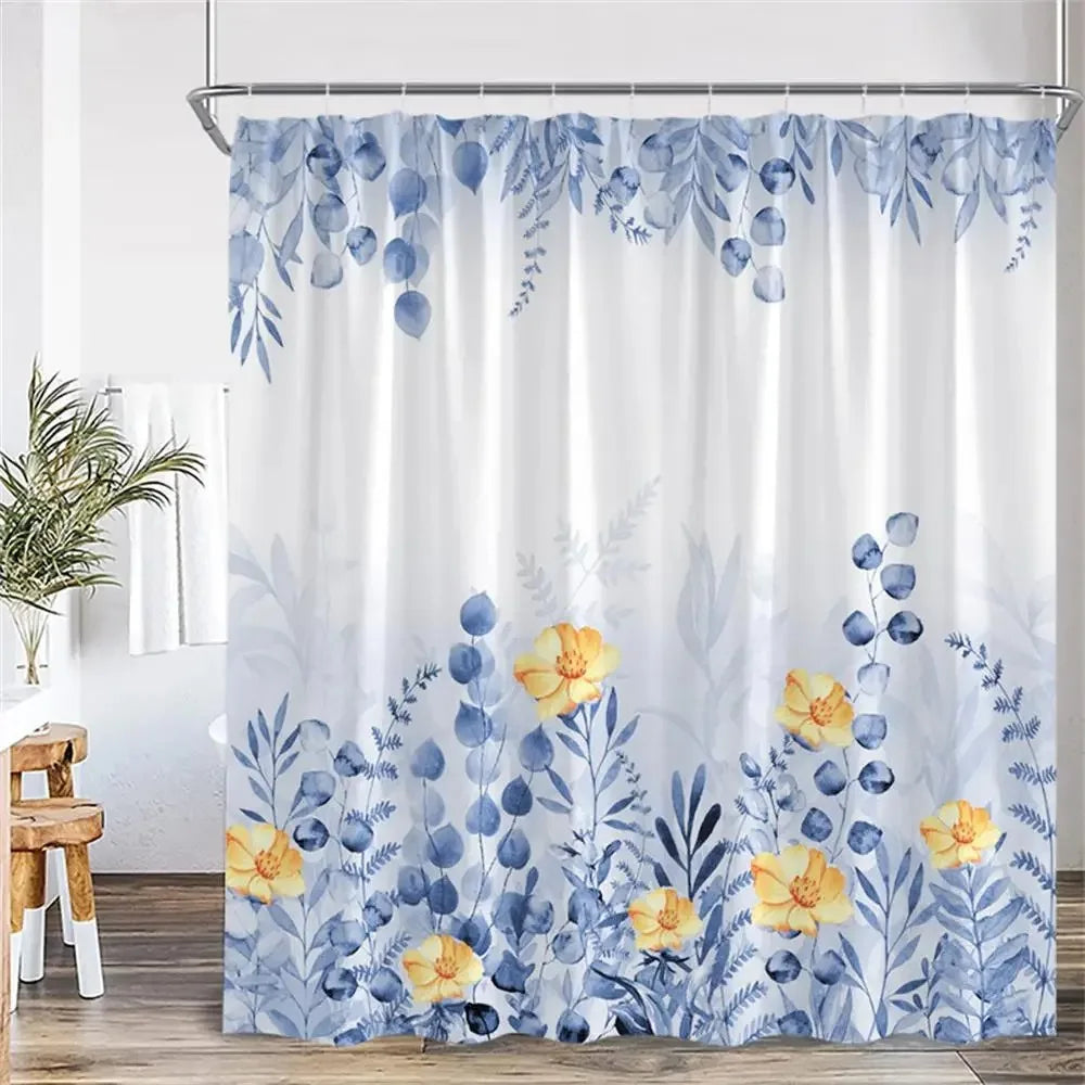 Watercolour Botanical Shower Curtain