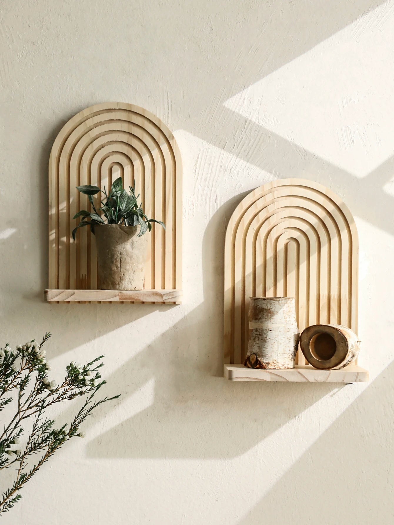 Boho Arch Floating Wall Shelf