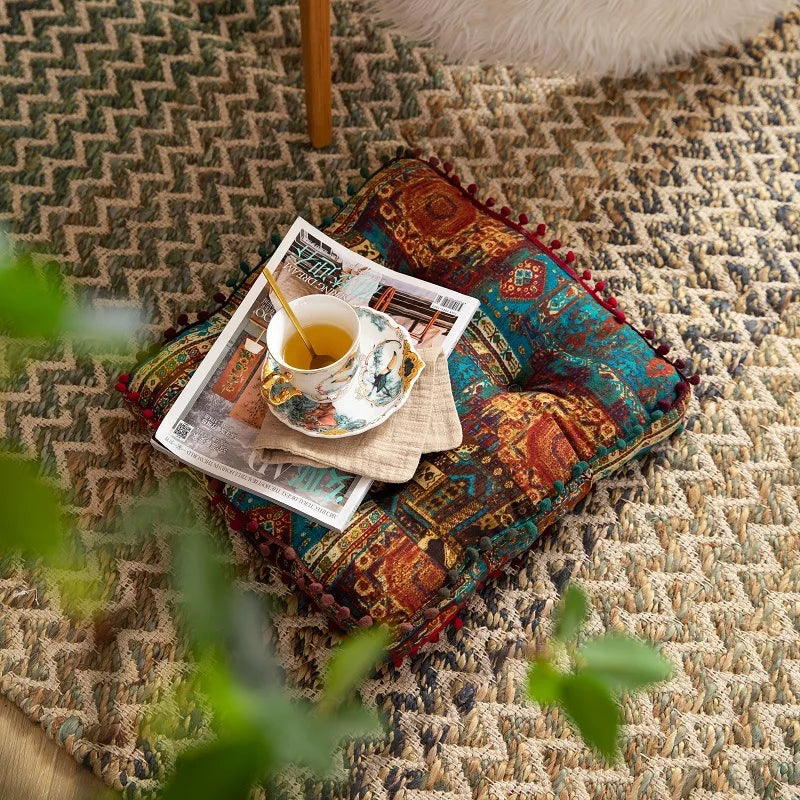 Bohemian Square Floor Seat Cushion