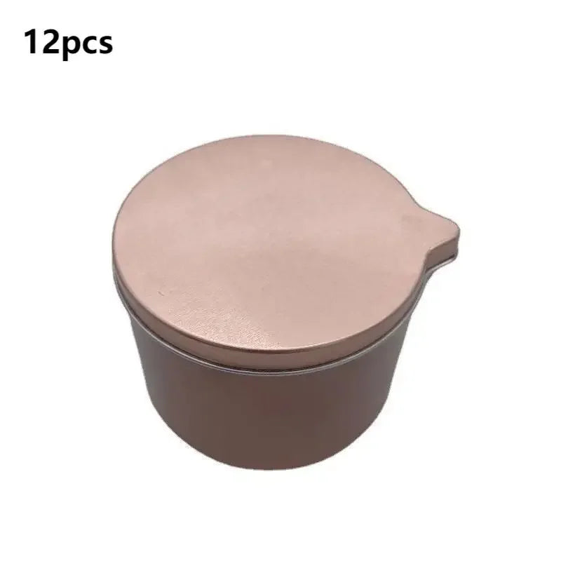 12pcs Tinplate Candle Jar With a Handy Spout Aromatherapy Massage Cream